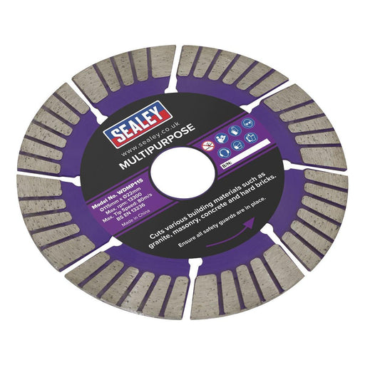 Sealey Cutting Disc Multipurpose Dry/Wet Use115mm WDMP115 Sealey - Dynamic Drive