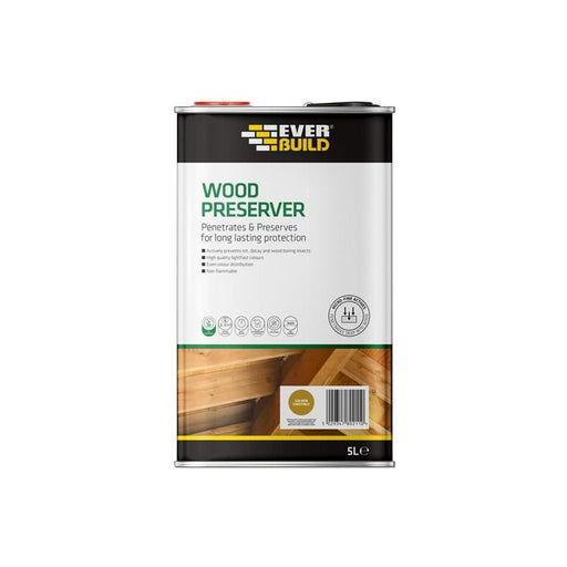 Everbuild Sika Wood Preserver Golden Chestnut 5 litre Everbuild Sika - Dynamic Drive