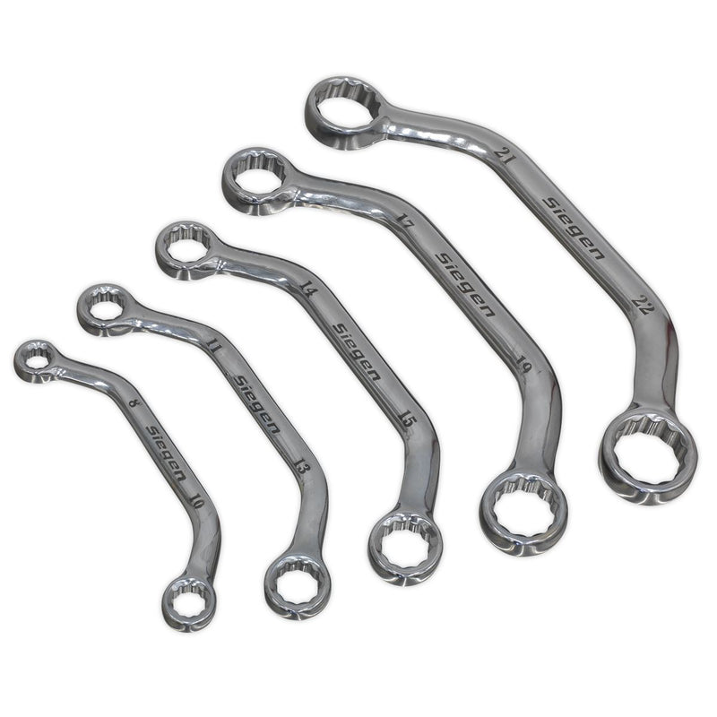 Seigen by Sealey Obstruction Spanner Set 5pc Metric S0716 Seigen by Sealey  - Dynamic Drive