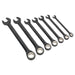 Sealey Premier Black Series 7pc Ratchet Combination Spanners Set 72 Tooth 8-19mm Sealey  - Dynamic Drive