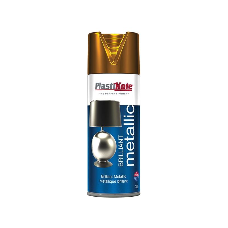 Plastikote Brilliant Metallic Spray Copper 400ml PlastiKote - Dynamic Drive