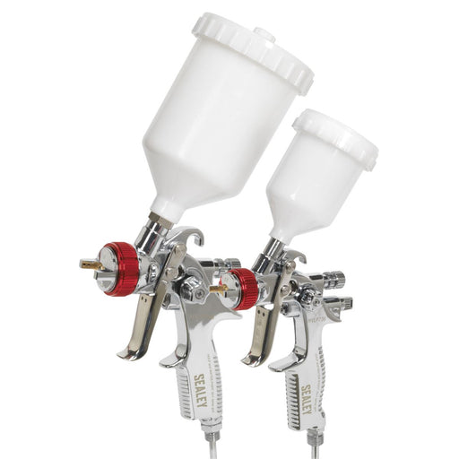 Sealey HVLP Gravity Feed Top Coat/Touch-Up Spray Gun Set HVLP774 Sealey - Dynamic Drive