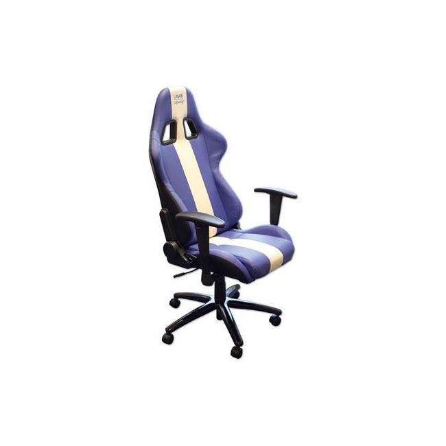 Laser Laser Tools Racing Chair - Blue & White Stripe 6654 Laser - Dynamic Drive