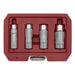 Sealey Spark Plug Socket Set 4pc 3/8" Drive 14mm 16mm 21mm Sockets Thin Wall Sealey  - Dynamic Drive