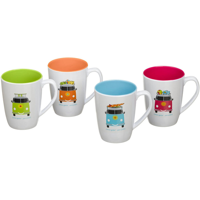 Camper Smiles Mug Set (4) CAM424 Flamefield - Dynamic Drive