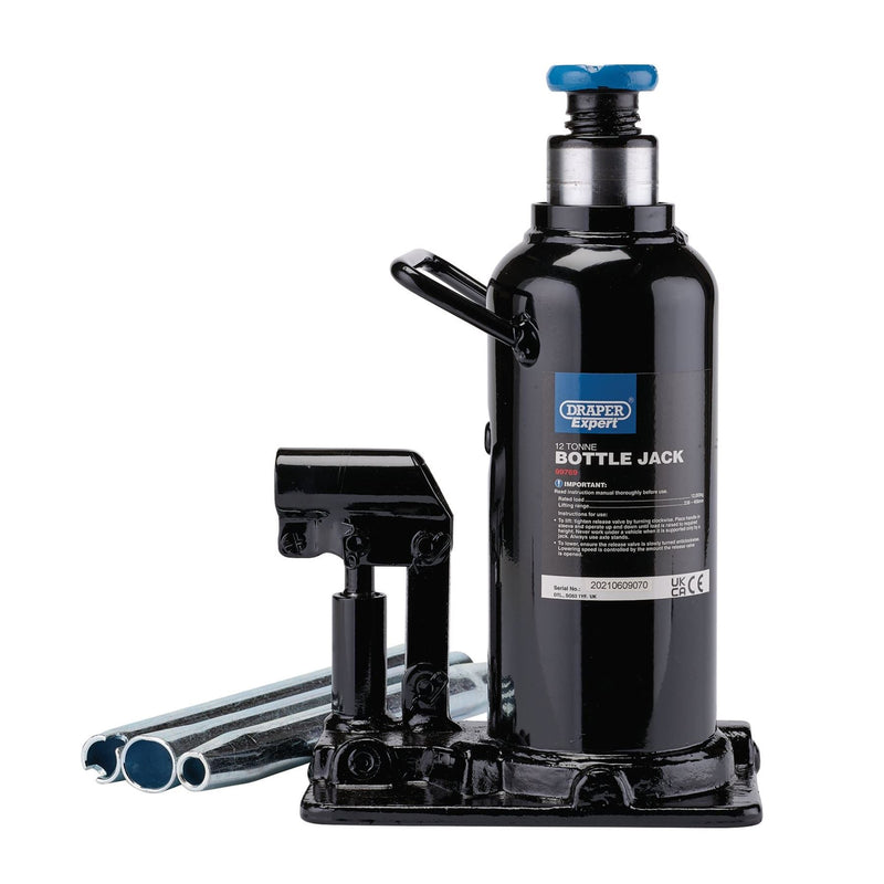 Draper Expert Hydraulic Bottle Jack, 12 Tonne 99769 Draper - Dynamic Drive