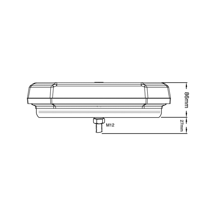 Ring Automotive RCV9813 TM Reg65 Bar Bolt Mount, 12/24 V, Amber Ring Automotive - Dynamic Drive