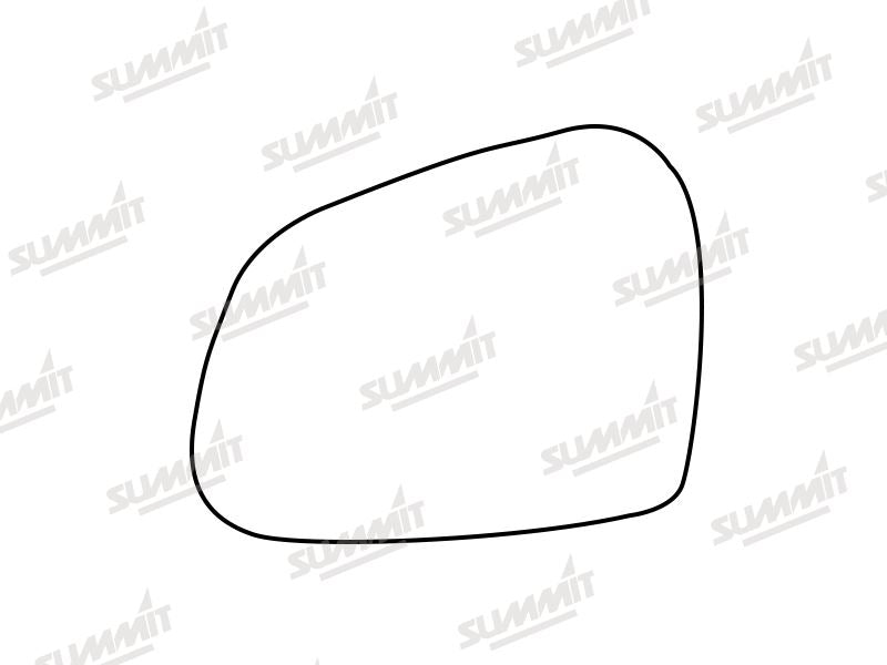 Summit Base Plate With Standard Mirror Glass fits Hyundai i10 13 on LHS Summit - Dynamic Drive