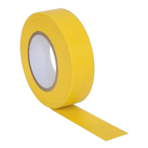 Sealey PVC Insulating Tape 19mm x 20m Yellow Pack of 10 ITYEL10 Sealey - Dynamic Drive