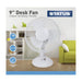 MDS1203 Status 9 White Desk Fan S9DESKFAN1PKB Status - Dynamic Drive