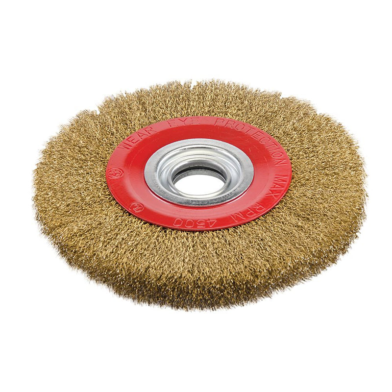 Silverline Brassed Steel Wire Wheel 200 x 32mm Silverline - Dynamic Drive