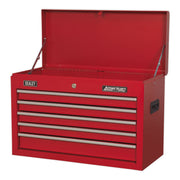 Sealey Topchest 5 Drawer with Ball-Bearing Slides Red AP225 Sealey - Dynamic Drive