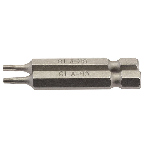 Draper TX-STAR Insert Bit, 1/4" Hex, 50mm Long, T8 (Pack of 2) Draper - Dynamic Drive