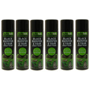 6x Autotek Professional Black Bumper and Trim 500ml Spray Paint High Coverage Autotek - Dynamic Drive