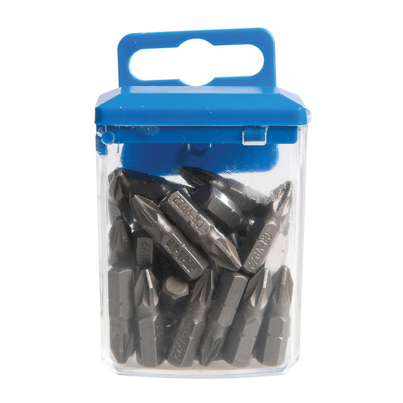 Silverline Pozidriv Cr-V 6150 Screwdriver Bits 30pk PZ2 Silverline - Dynamic Drive