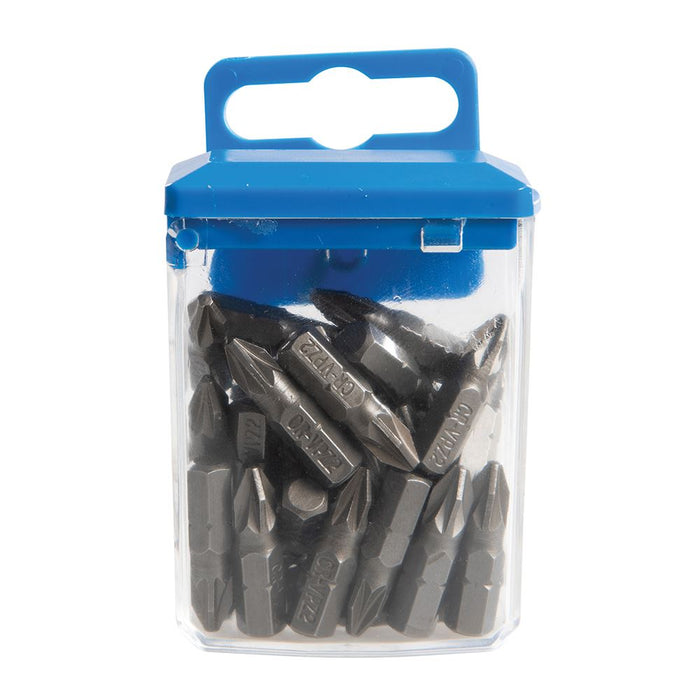 Silverline Pozidriv Cr-V 6150 Screwdriver Bits 30pk PZ2 Silverline - Dynamic Drive