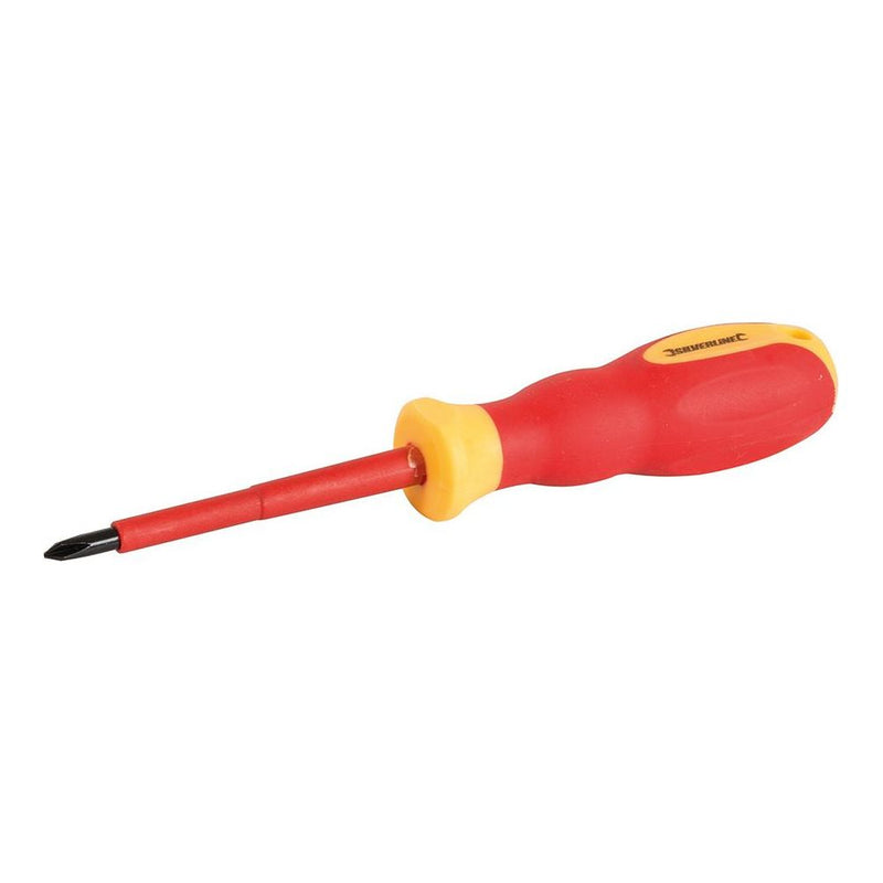 Silverline VDE Soft-Grip Electricians Screwdriver Phillips PH1 x 80mm Silverline - Dynamic Drive