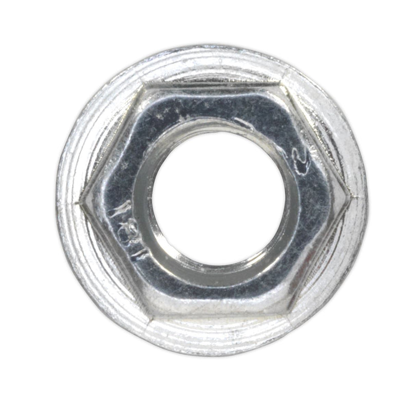 Sealey Flange Nut Serrated M5 Zinc DIN 6923 Pack of 100 FN5 Sealey  - Dynamic Drive
