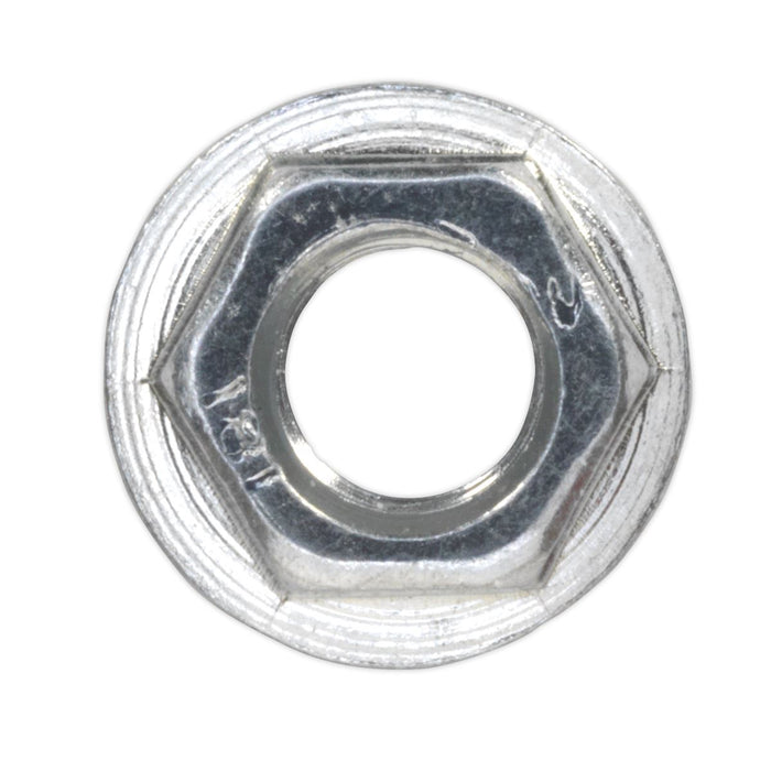 Sealey Flange Nut Serrated M5 Zinc DIN 6923 Pack of 100 FN5 Sealey  - Dynamic Drive