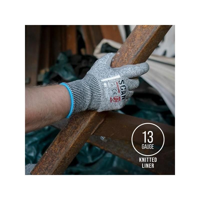 Scan PU Palm Cut D Gloves - XL (Size 10) Scan - Dynamic Drive