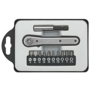 Siegen 12pc Ratchet Driver Bit Set in Case Screwdriver Slotted Phillips Trx Bits Siegen  - Dynamic Drive
