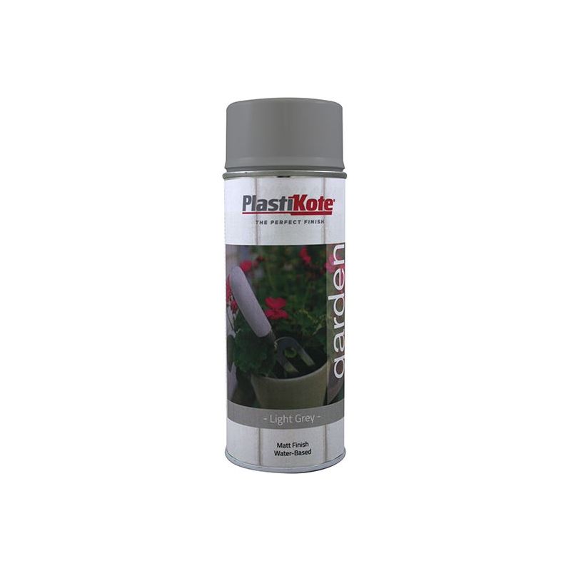 Plastikote Garden Colours Spray Paint Light Grey 400ml PlastiKote - Dynamic Drive