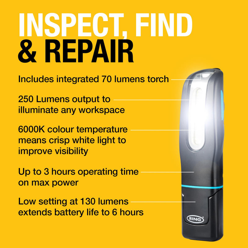 Ring MAGFLEX MINI250 Rechargeable Inspection Lamp Ring Automotive - Dynamic Drive