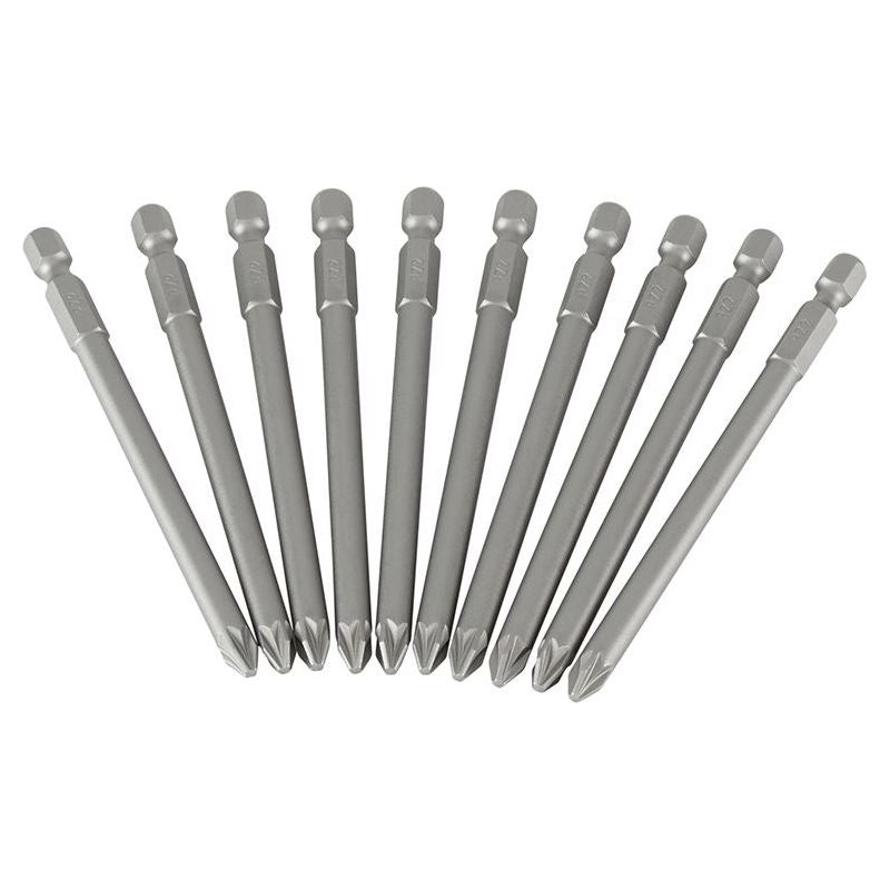 Stanley® Hand Tools Pozidriv Power Bits PZ2 x 100mm (Box 10) STANLEY® Hand Tools - Dynamic Drive