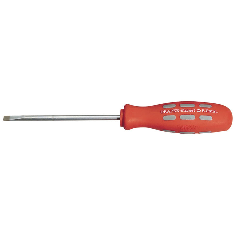 Draper Plain Slot Parallel Tip Mechanic's Screwdriver, 100 x 5.0mm (Sold Loose) Draper - Dynamic Drive