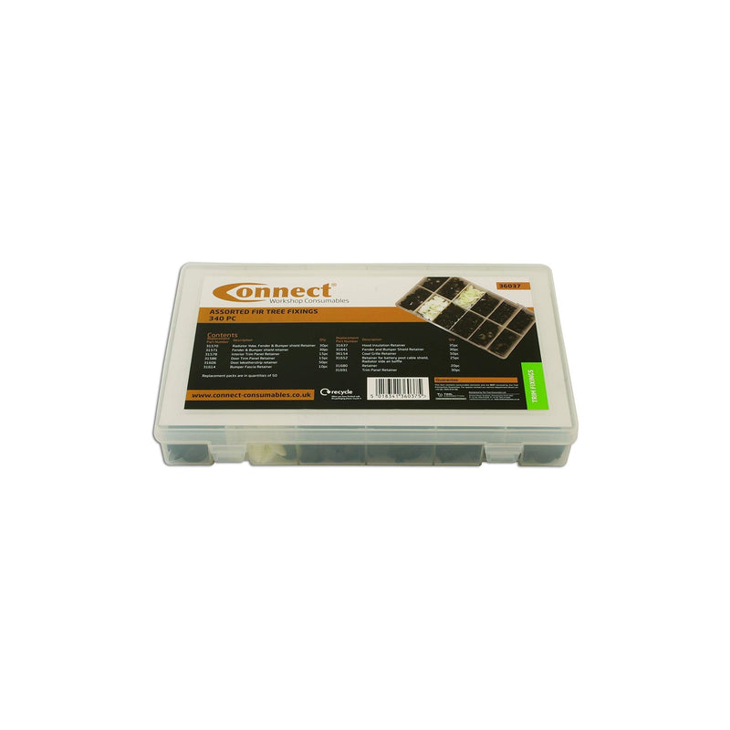Connect Assorted Fir Tree Fixings 340pc 36037 Tool Connection - Dynamic Drive