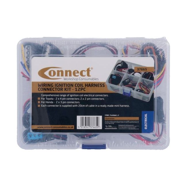 Connect Assorted Wiring Ignition Coil Harness Connector Kit 12pc 37665 Tool Connection - Dynamic Drive