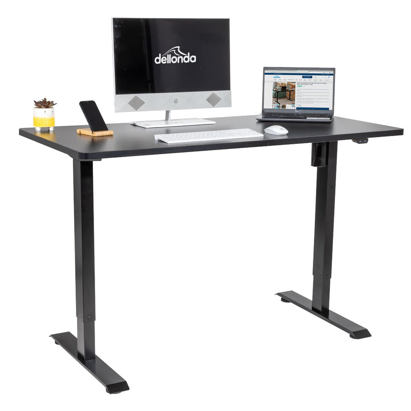 Dellonda Single Motor Adjustable-Height Electric Sit/Stand Desk - Black Desktop Dellonda - Dynamic Drive