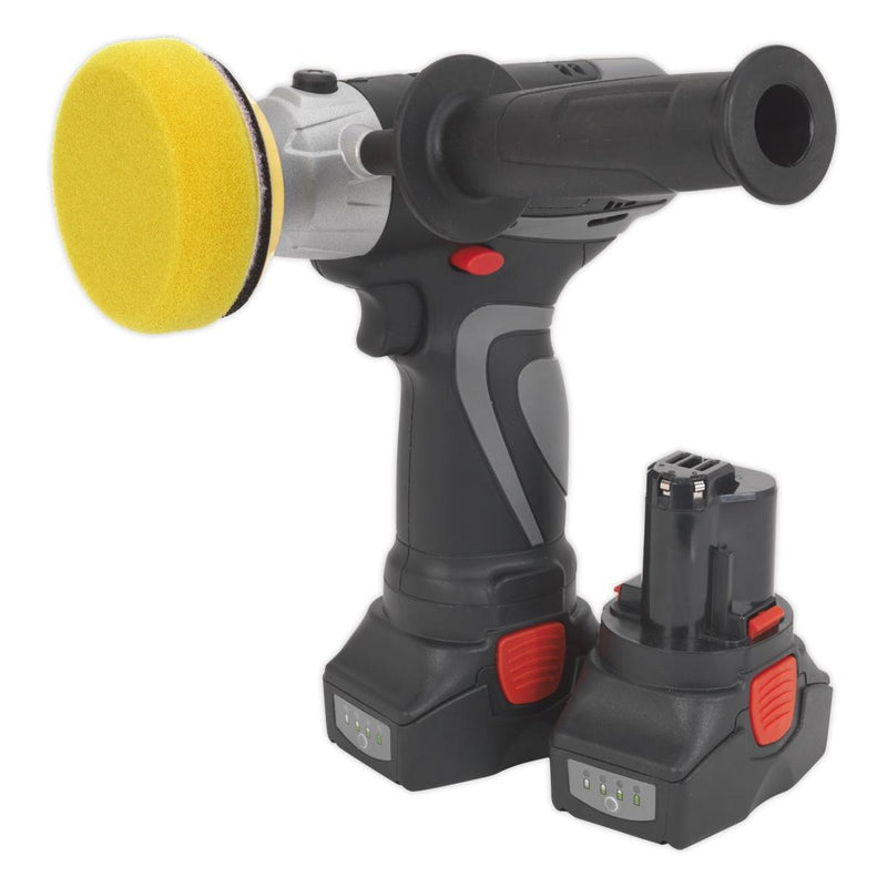 Sealey Cordless Polisher/Sander 75mm 14.4V Li-ion - 2 Batteries CP6005 Sealey - Dynamic Drive