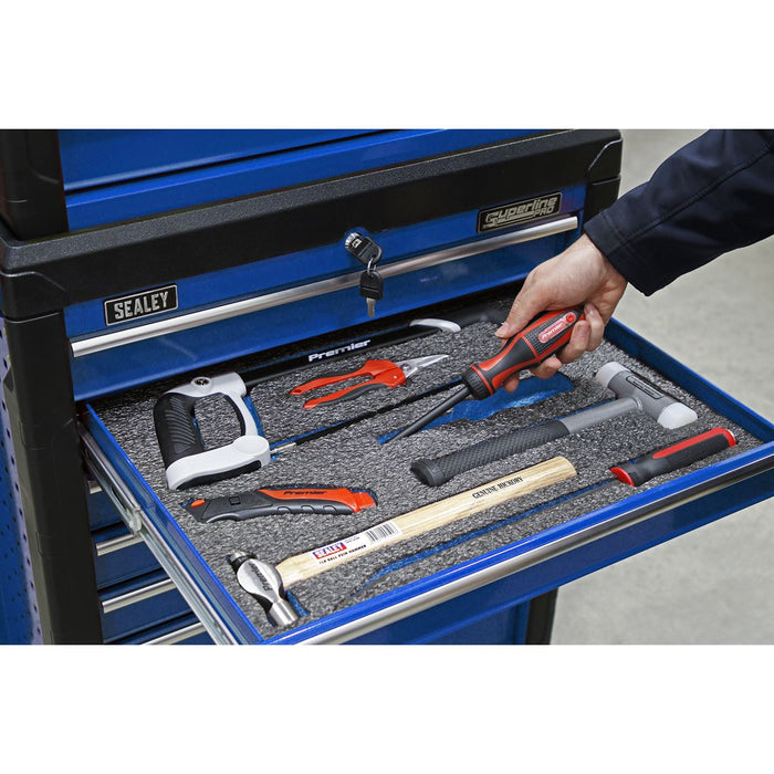 Sealey Easy Peel Shadow Foamï Blue/Black 1200 x 550 x 50mm SF50B Sealey - Dynamic Drive