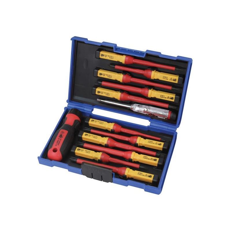 Faithfull Interchangeable VDE Screwdriver Set, 13 Piece Faithfull - Dynamic Drive