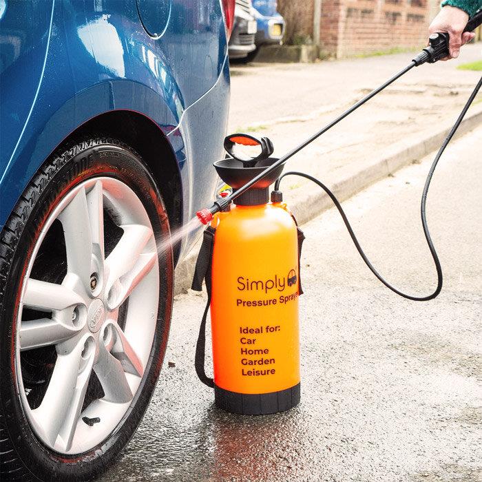 8L Portable Pressure Washer – Hand Pump Action Garden Power Sprayer Water Manual Simply - Dynamic Drive