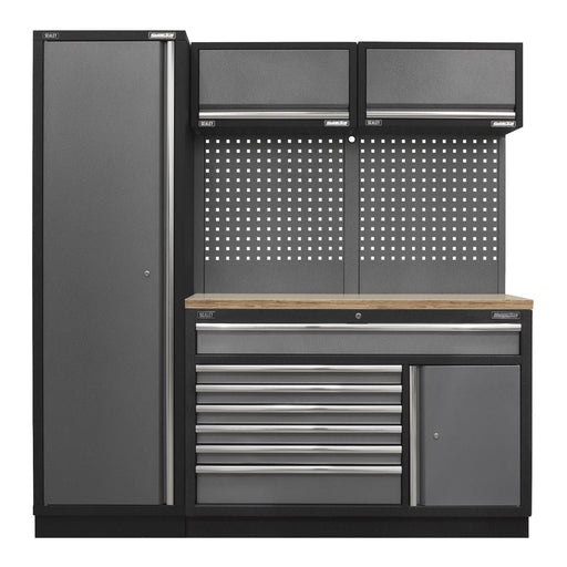 Sealey Superline Pro 1.96m Storage System Pressed Wood Worktop APMSSTACK09W Sealey - Dynamic Drive