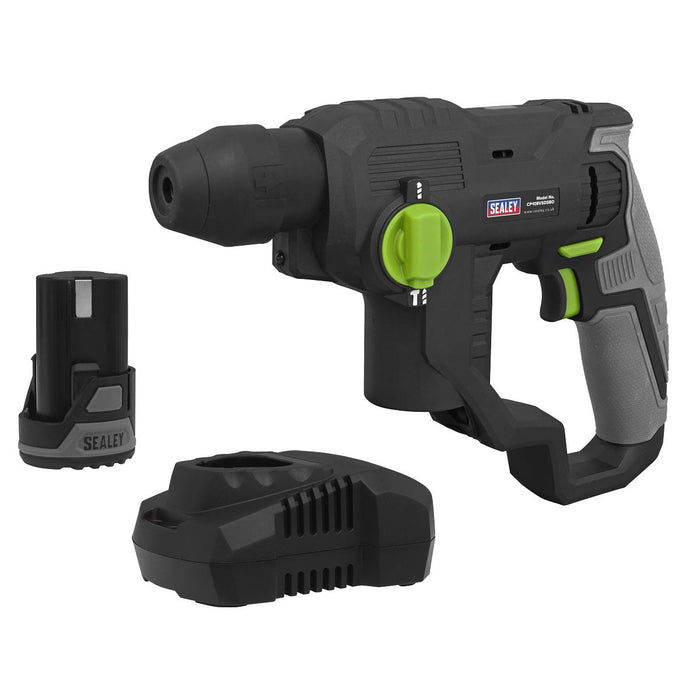 Sealey SV10.8 Series Cordless SDS Plus Rotary Hammer Drill Kit 10.8V 2Ah Sealey - Dynamic Drive