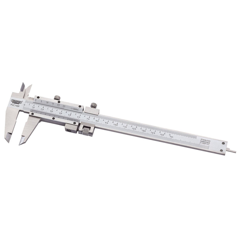 Draper Vernier Caliper with Fine Adjustment, 0 - 140mm 50605 Draper - Dynamic Drive