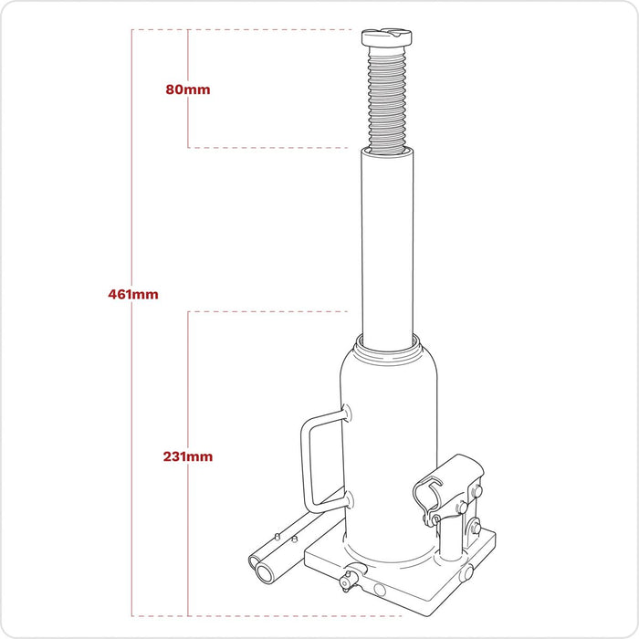 Viking Vking Bottle Jack 10 Tonne PBJ10S Viking - Dynamic Drive