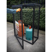 Sealey Safety Cage 3 x 19kg Gas Cylinders GCSC319 Sealey - Dynamic Drive