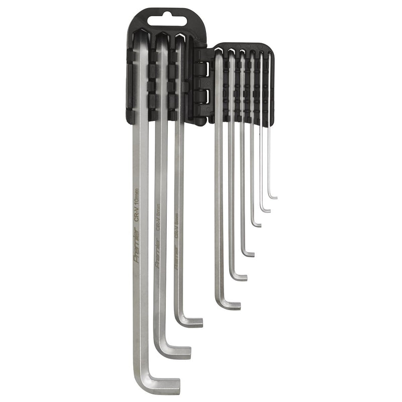 Sealey Premier 9pc Extra Long 90-230mm Stubby End Hex Allen Key Set 1.5-10mm Sealey  - Dynamic Drive