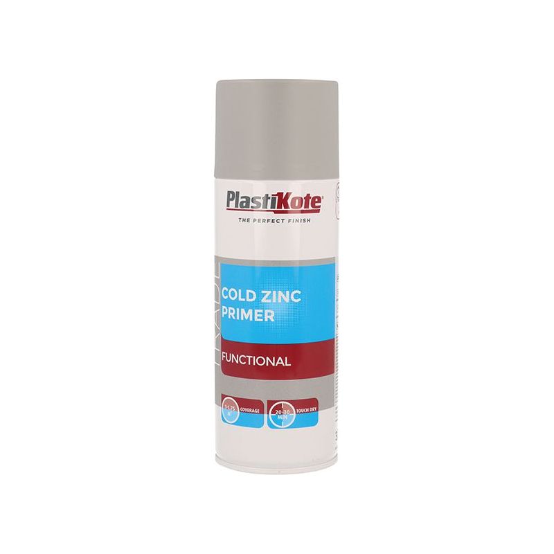 Plastikote Trade Cold Zinc Spray Primer 400ml PlastiKote - Dynamic Drive