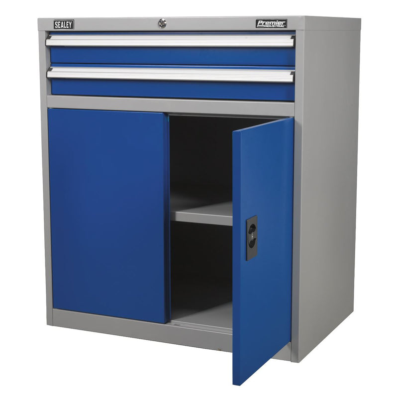 Sealey Industrial Cabinet 2 Drawer & 1 Shelf Double Locker API8810 Sealey - Dynamic Drive