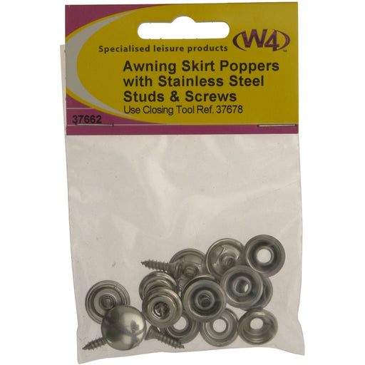 MDS1203 W4 Awning skirt studs, screws and poppers 5 sets per pack 37662 W4 - Dynamic Drive
