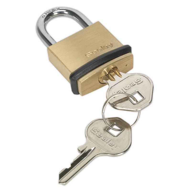 Sealey Brass Body Padlock 30mm PL200 Sealey - Dynamic Drive