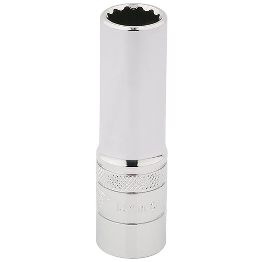 Draper HI-TORQ 12 Point Deep Socket, 1/2" Sq. Dr., 14mm 33733 Draper - Dynamic Drive
