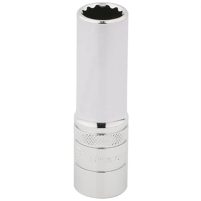 Draper HI-TORQ 12 Point Deep Socket, 1/2" Sq. Dr., 14mm 33733 Draper - Dynamic Drive