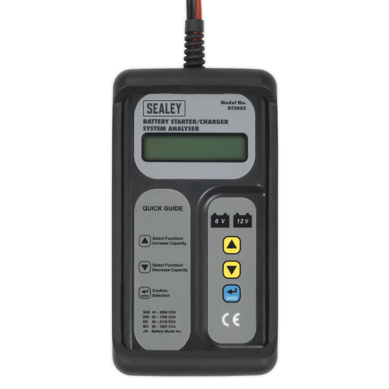 Sealey Digital Battery & Alternator Tester 6-12V Battery 6 12 24V Alternator Sealey - Dynamic Drive
