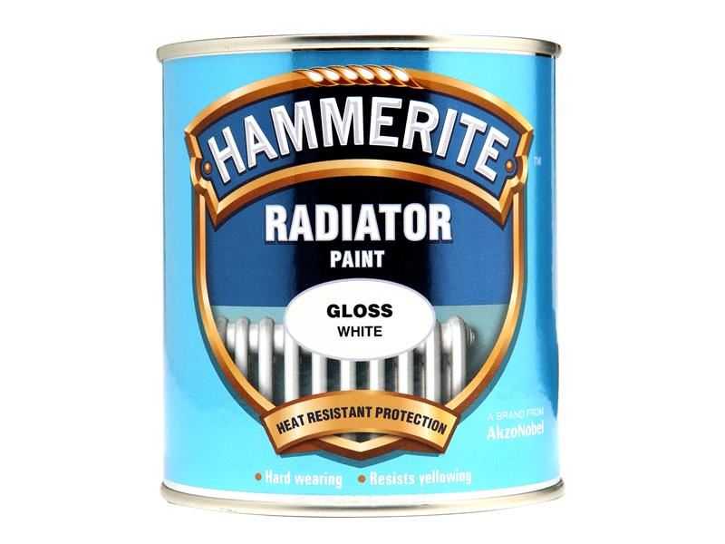 Hammerite Radiator Paint Gloss White 500ml Hammerite - Dynamic Drive